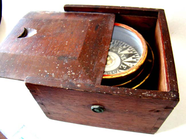 A Civil War era boxed small boat compass circa 1860 — image 3